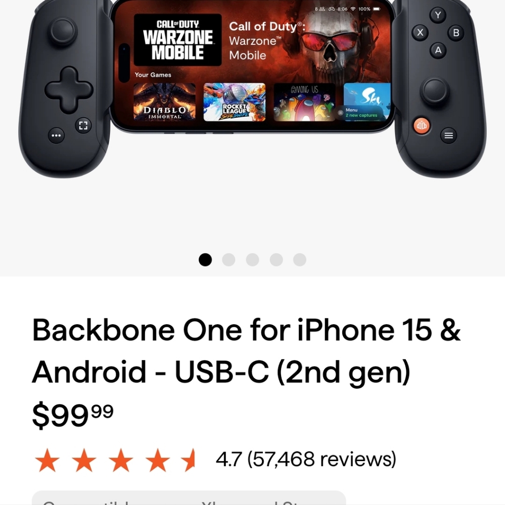 Backbone controller for Xbox iPhone brand new. Sealed